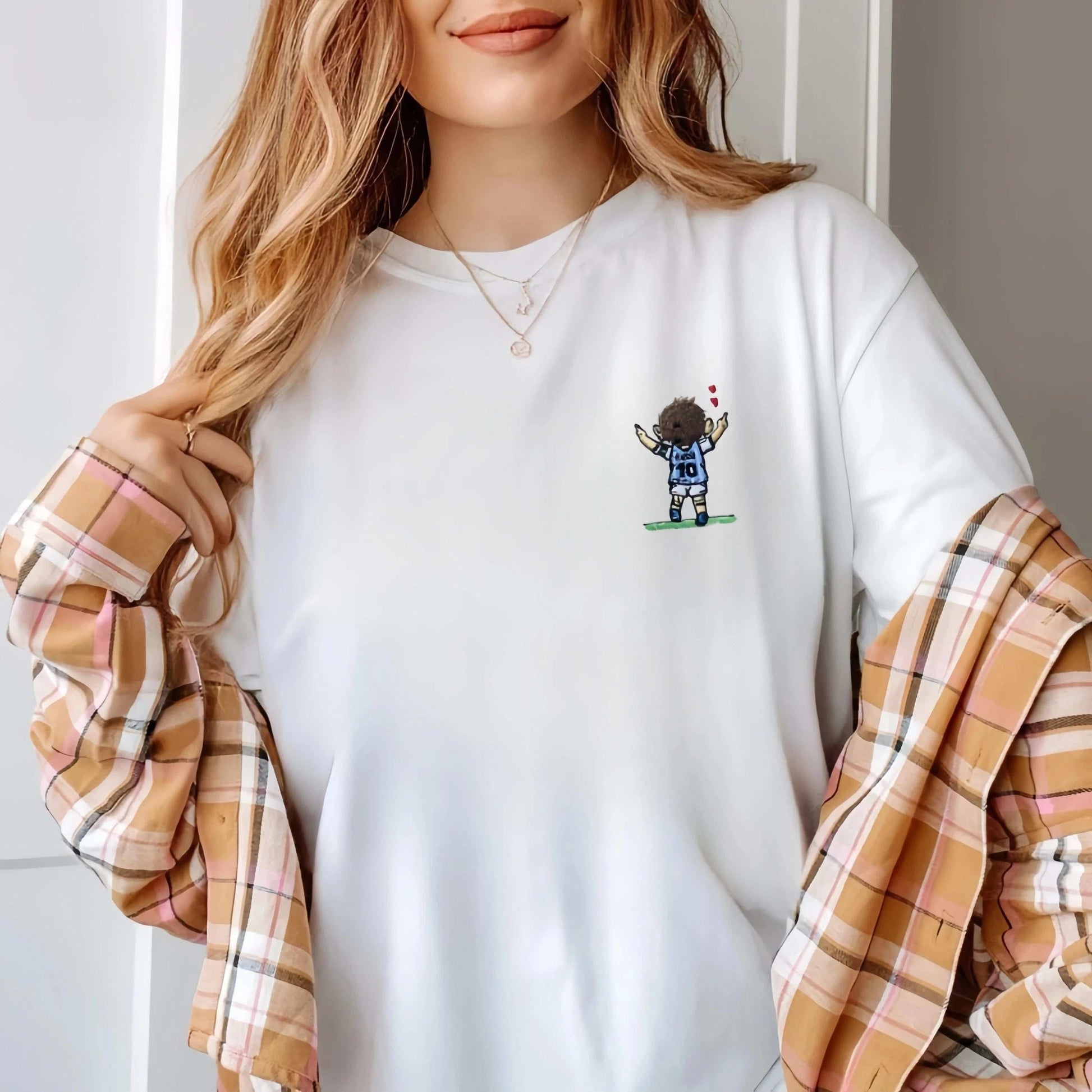 Custom Messi Embroidered T - shirts & Sweatshirts: Multiple Colors & Sizes