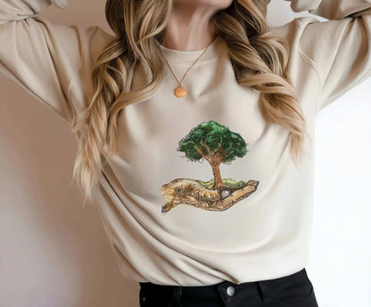 Eco - themed Custom Embroidered Sweatshirt: Style Meets Sustainability