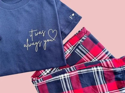Personalised Matching Pyjamas for Couples in Tartan