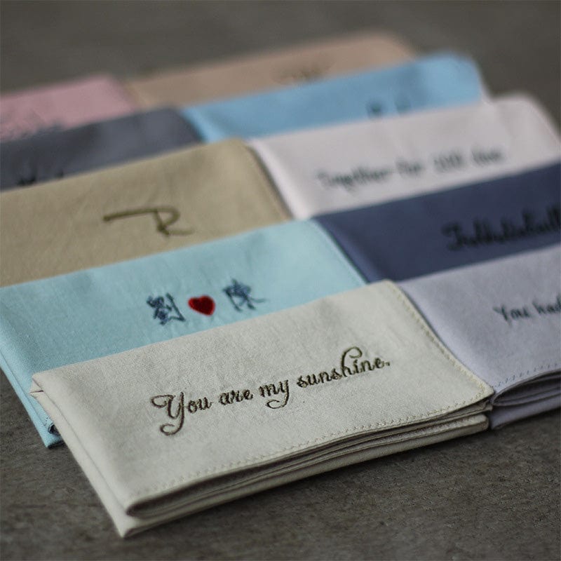 Mystichot Custom Embroidered Cotton Handkerchief
