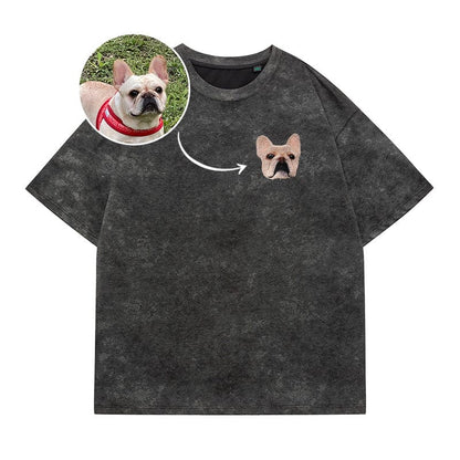 Mystichot individuelle Haustierstickerei für altes T-Shirt