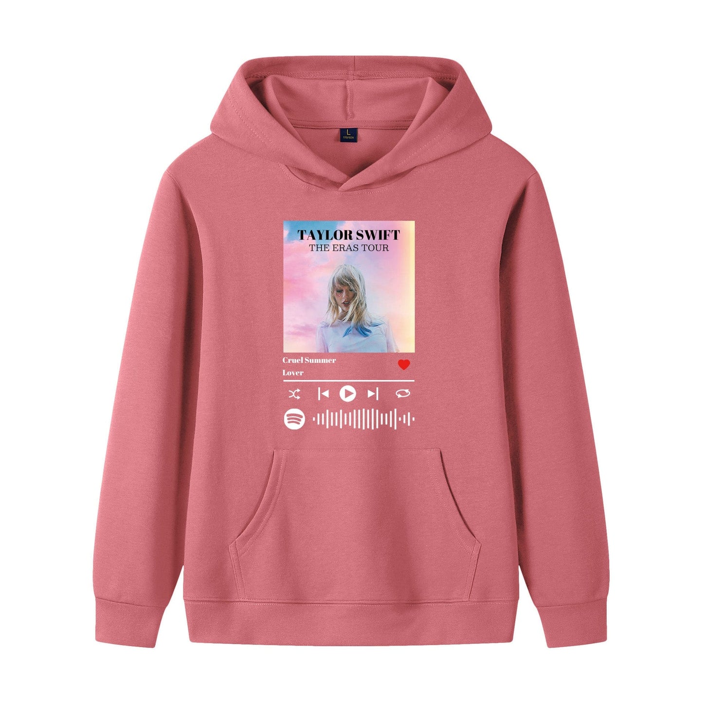 Benutzerdefinierter Hoodie mit scanbarem Spotify-Musikcode und Foto