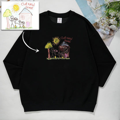 Individuell handbemaltes besticktes Sweatshirt