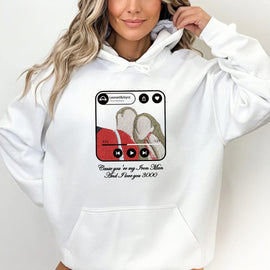 Personalisierter Hoodie Portrait Musikspieler Paar Familiengeschenk