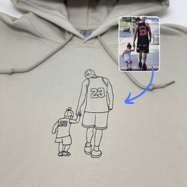 Vater und Sohn Besticktes Sweatshirt, Hoodie, personalisierte Vatertagsgeschenke, einzigartige Geschenke für Papa 