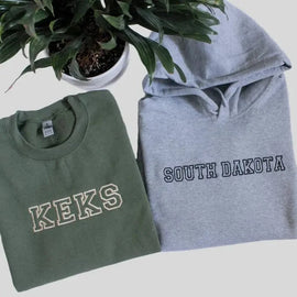 Custom Embroidered Text Sweatshirt – Personalized Crewneck with Your Name & Letters | Unique Gift Idea
