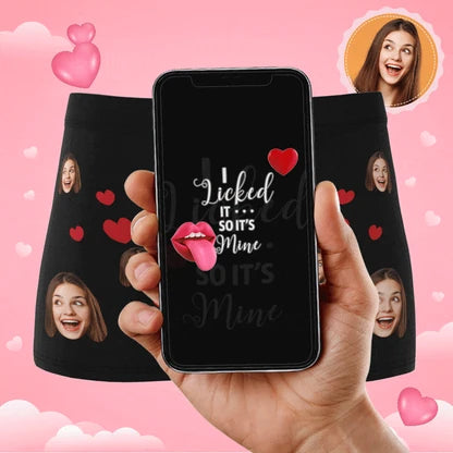 Phone animation preview shown over black personalized boxer briefs