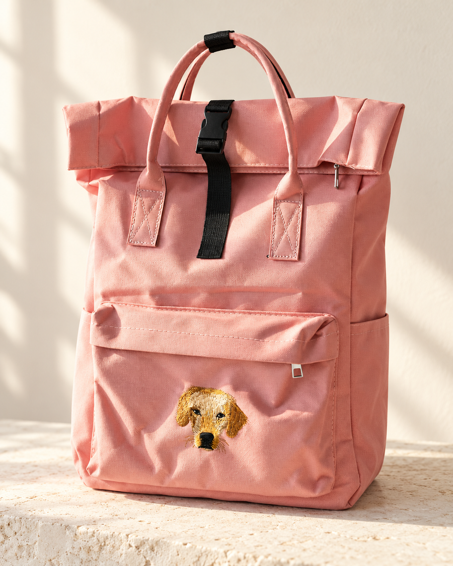 Mystichot Custom Embroidered Pet Portrait Backpack