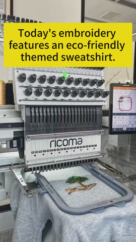 Eco - themed Custom Embroidered Sweatshirt: Style Meets Sustainability
