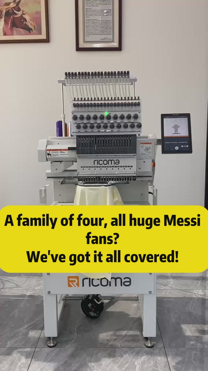 Custom Messi Embroidered T - shirts & Sweatshirts: Multiple Colors & Sizes