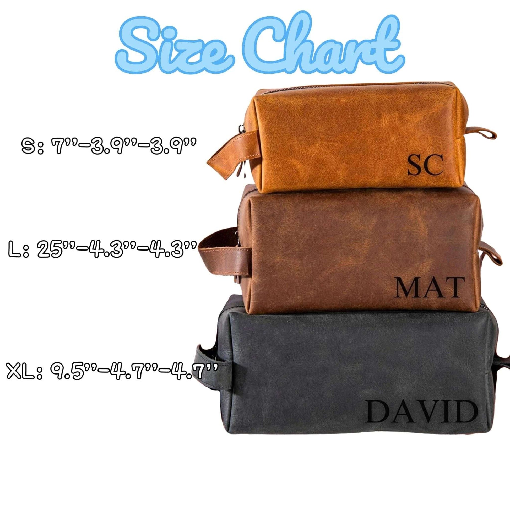 Handmade Personalized Men’s Leather Toiletry Bag: Ideal Gift for Special Occasions