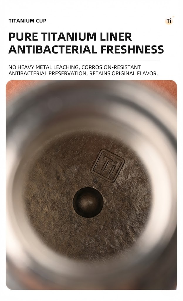 The Crystal Ti Series: Pure Titanium Magnetic Tea Tumbler & Sharing Cup