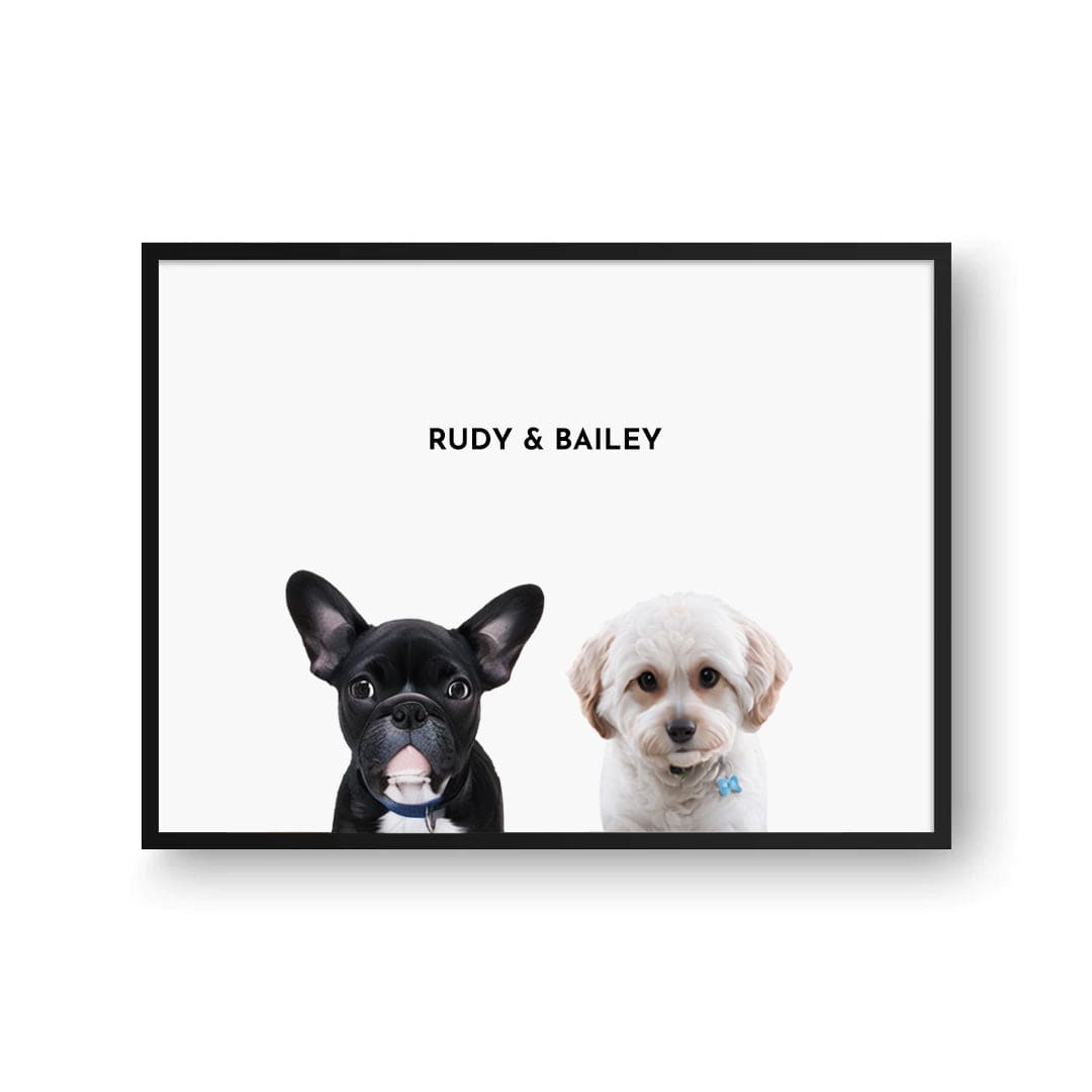 Custom Two Pet Portrait