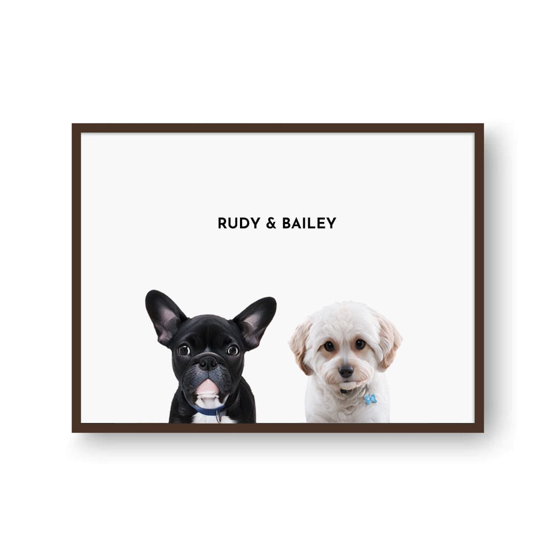 Custom Two Pet Portrait