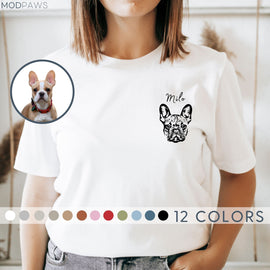 Individuelles Haustier-Shirt - Eck-Haustierfoto + Name