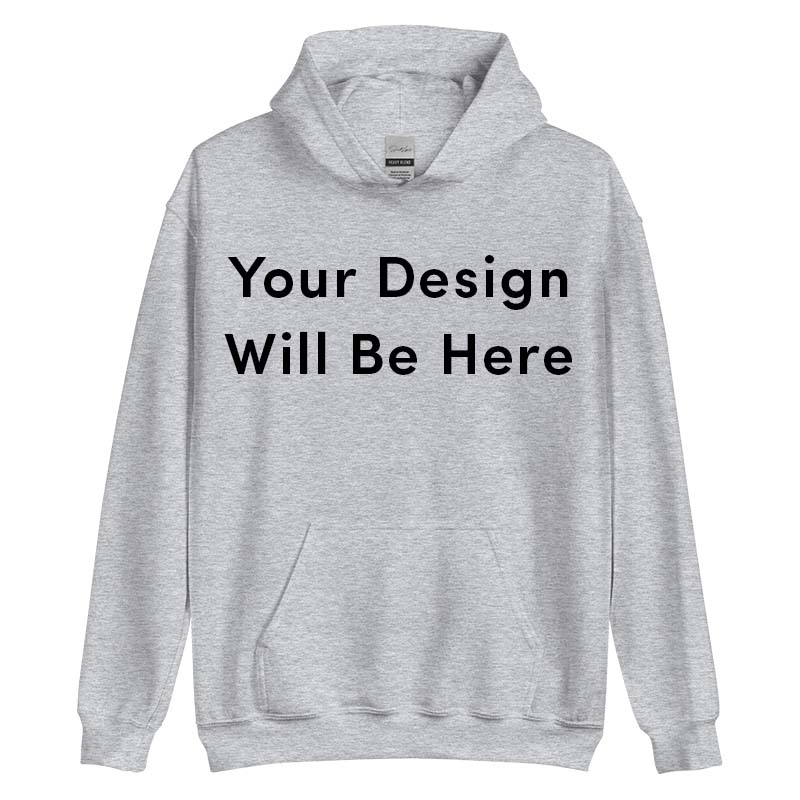 Individuell bestickter Hoodie mit Text auf dem Ärmel 