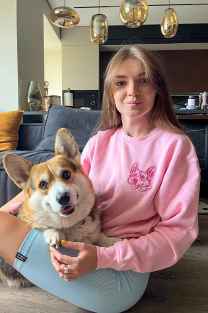 SWEATSHIRT MIT PERSONALISIERTEM HAUSTIERPORTRÄT